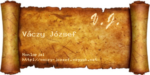 Váczy József névjegykártya
