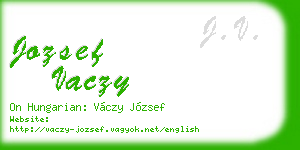 jozsef vaczy business card