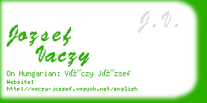 jozsef vaczy business card